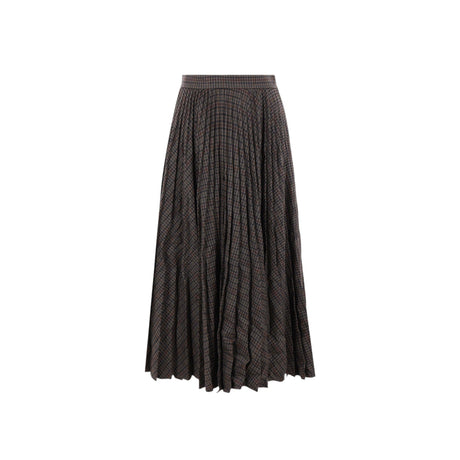 Creased Wool Pleated Skirt-BALENCIAGA-JOHN JULIA