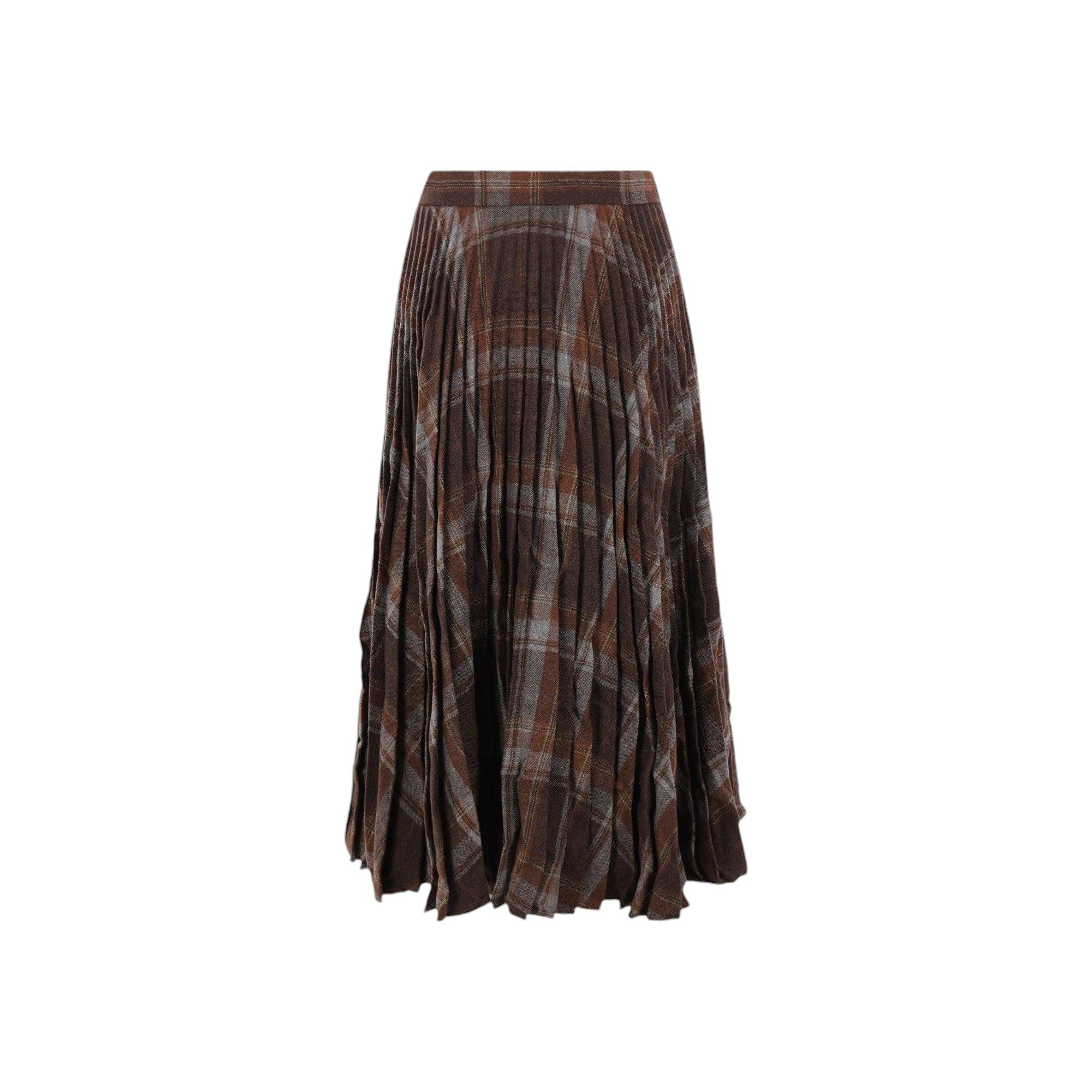 Creased-effect Wool Blend Pleated Skirt-BALENCIAGA-JOHN JULIA