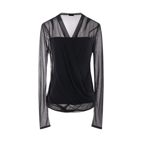 Crepe De Chine and Jersey Double-layered Top-GIVENCHY-JOHN JULIA