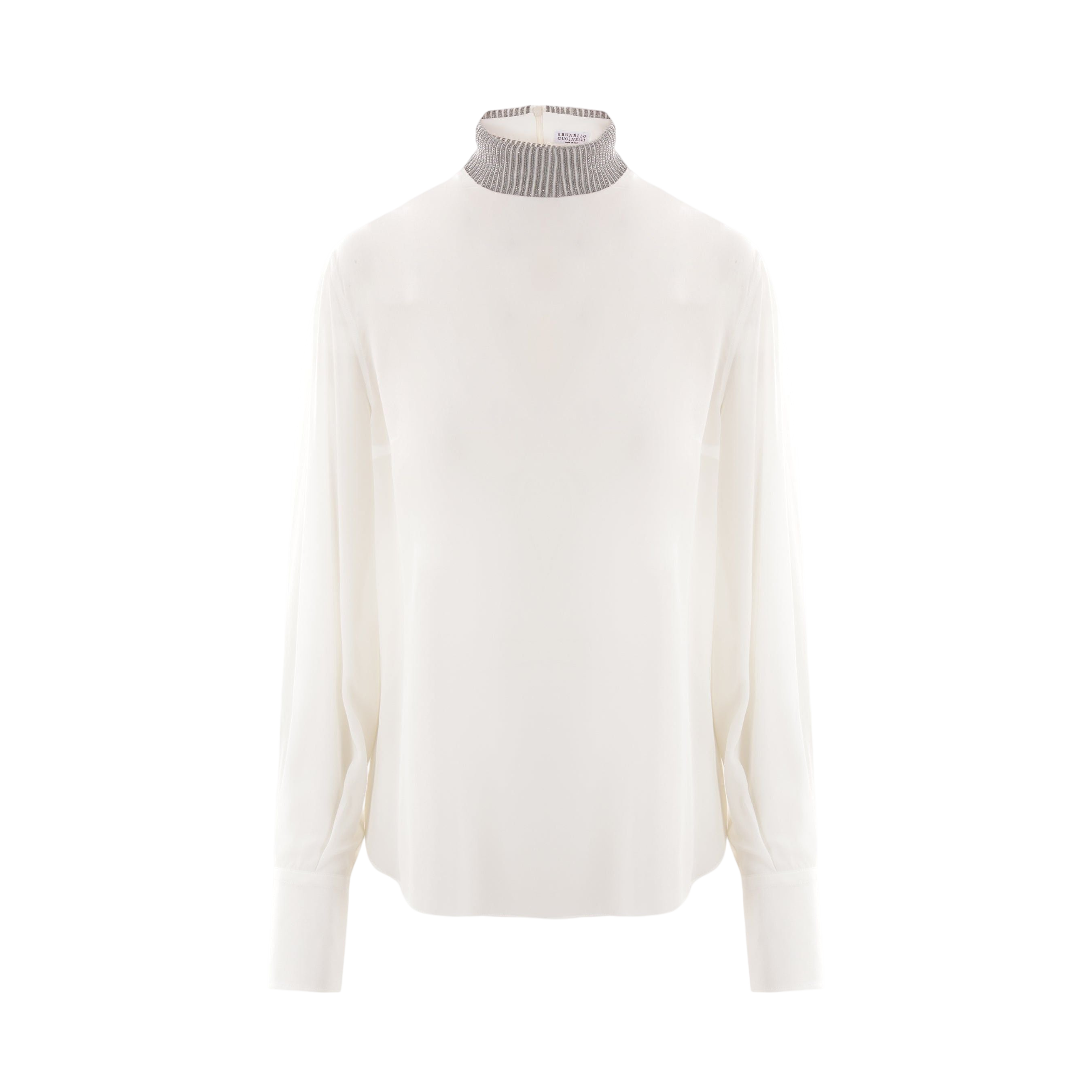 Crepe De Chine Blouse-BRUNELLO CUCINELLI-JOHN JULIA