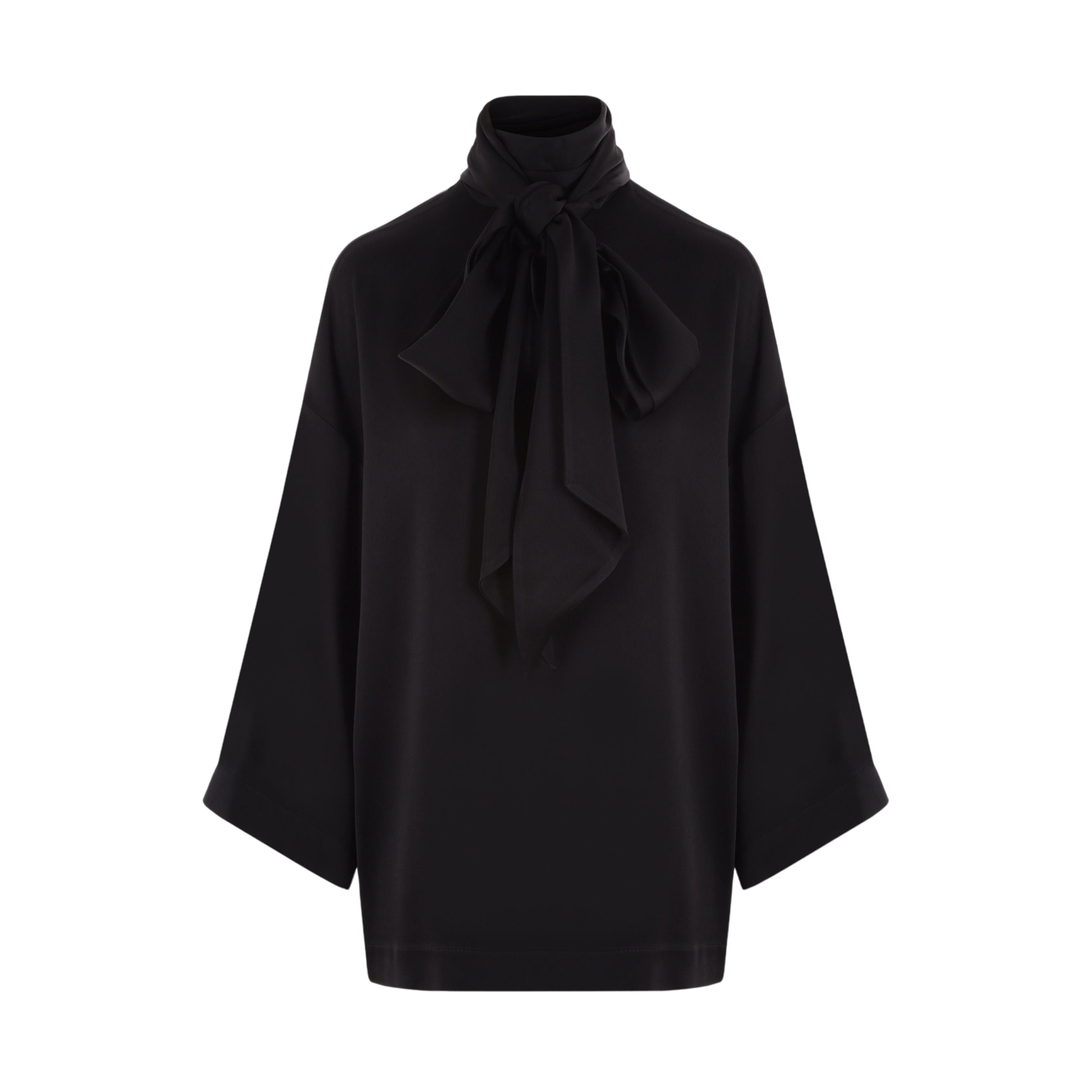 Crepe Envers Satin Blouse-SAINT LAURENT-JOHN JULIA