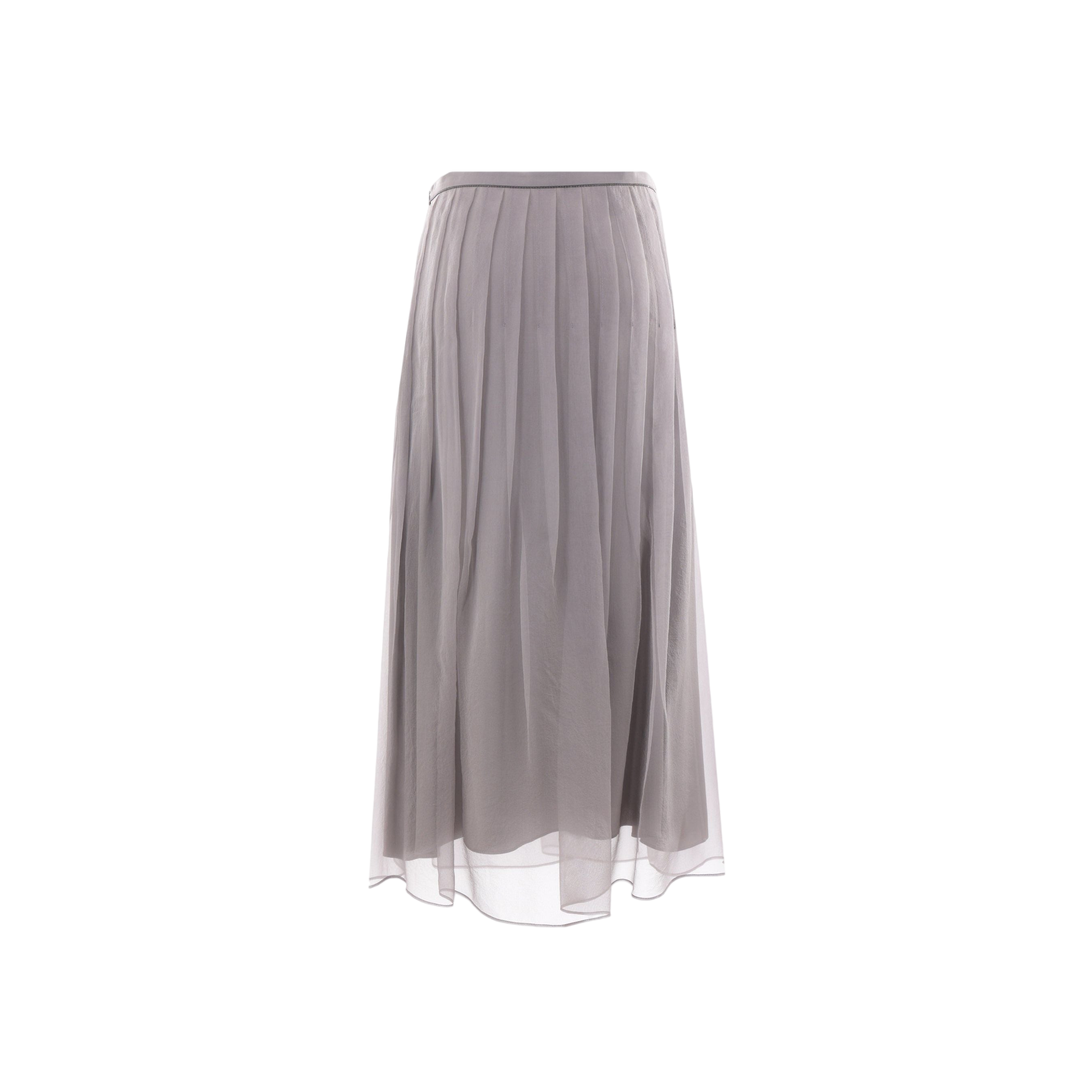 Crispy Chiffon Round Skirt-BRUNELLO CUCINELLI-JOHN JULIA