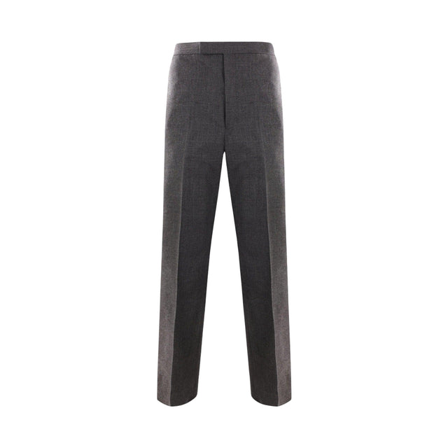 Crispy Wool Wide-leg Trousers-THOM BROWNE-JOHN JULIA