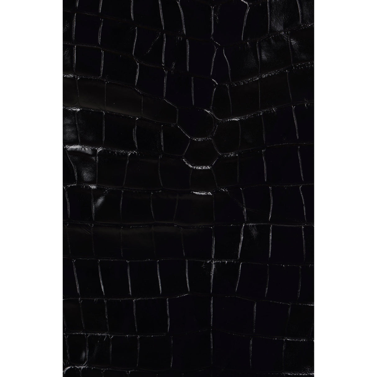 Crocodile-Effect Shiny Leather Skirt-VERSACE-JOHN JULIA