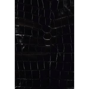 Crocodile-Effect Shiny Leather Skirt-VERSACE-JOHN JULIA