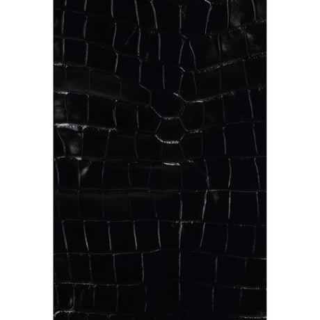 Crocodile-Effect Shiny Leather Skirt-VERSACE-JOHN JULIA