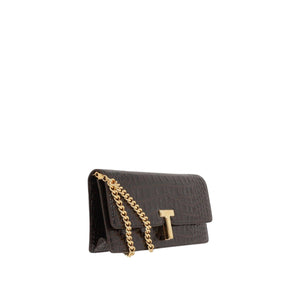 Crocodile-embossed Leather Clutch-TOM FORD-JOHN JULIA