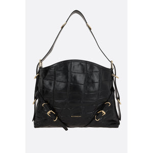 Crocodile-embossed Voyou Shoulder Bag-GIVENCHY-JOHN JULIA