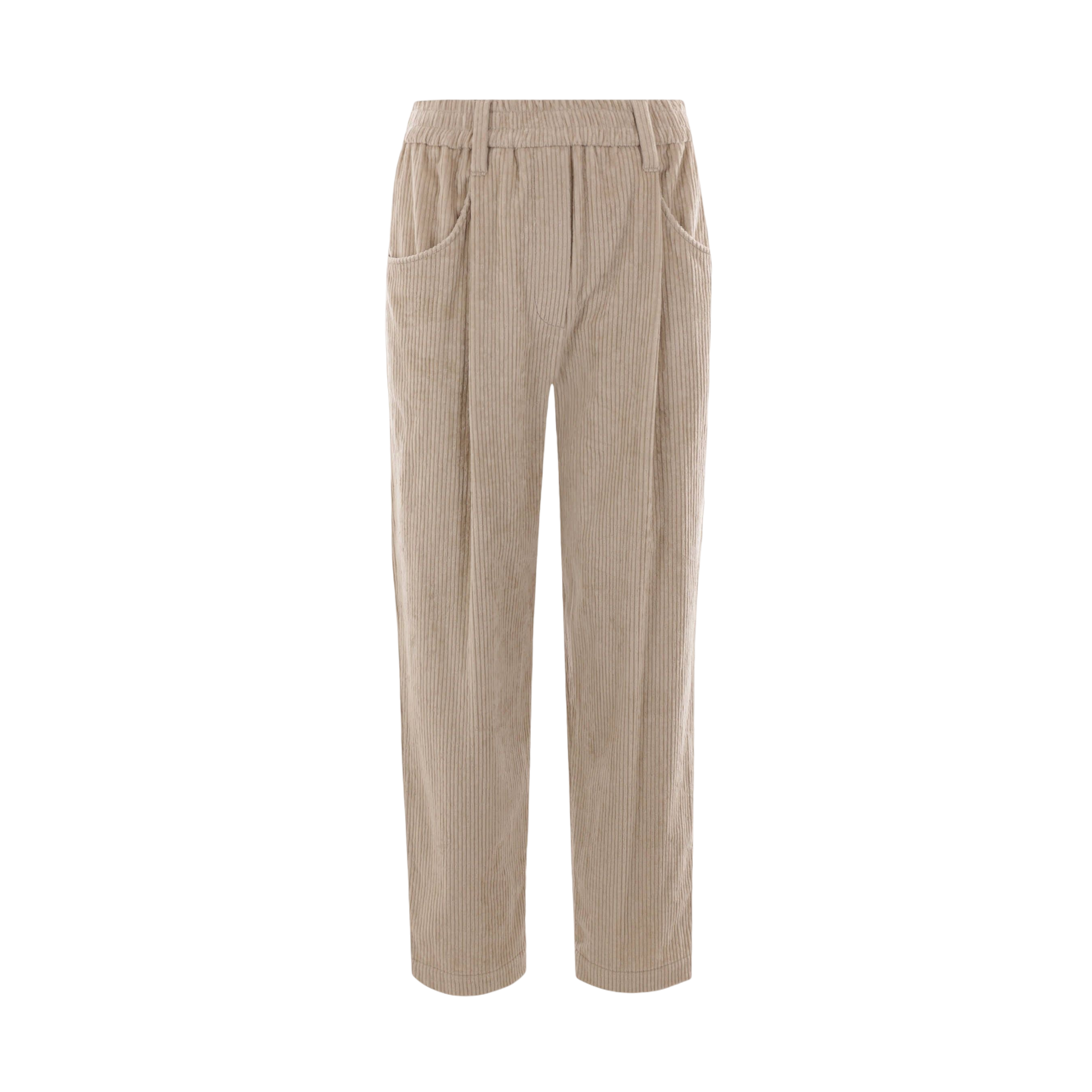 Cropped Baggy Corduroy Trousers-BRUNELLO CUCINELLI-JOHN JULIA