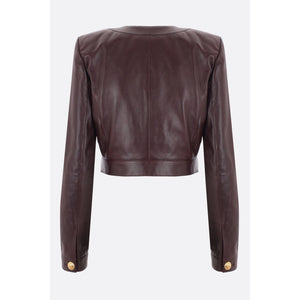 Cropped Chasseur Jacket In Leather-CHLOÉ-JOHN JULIA