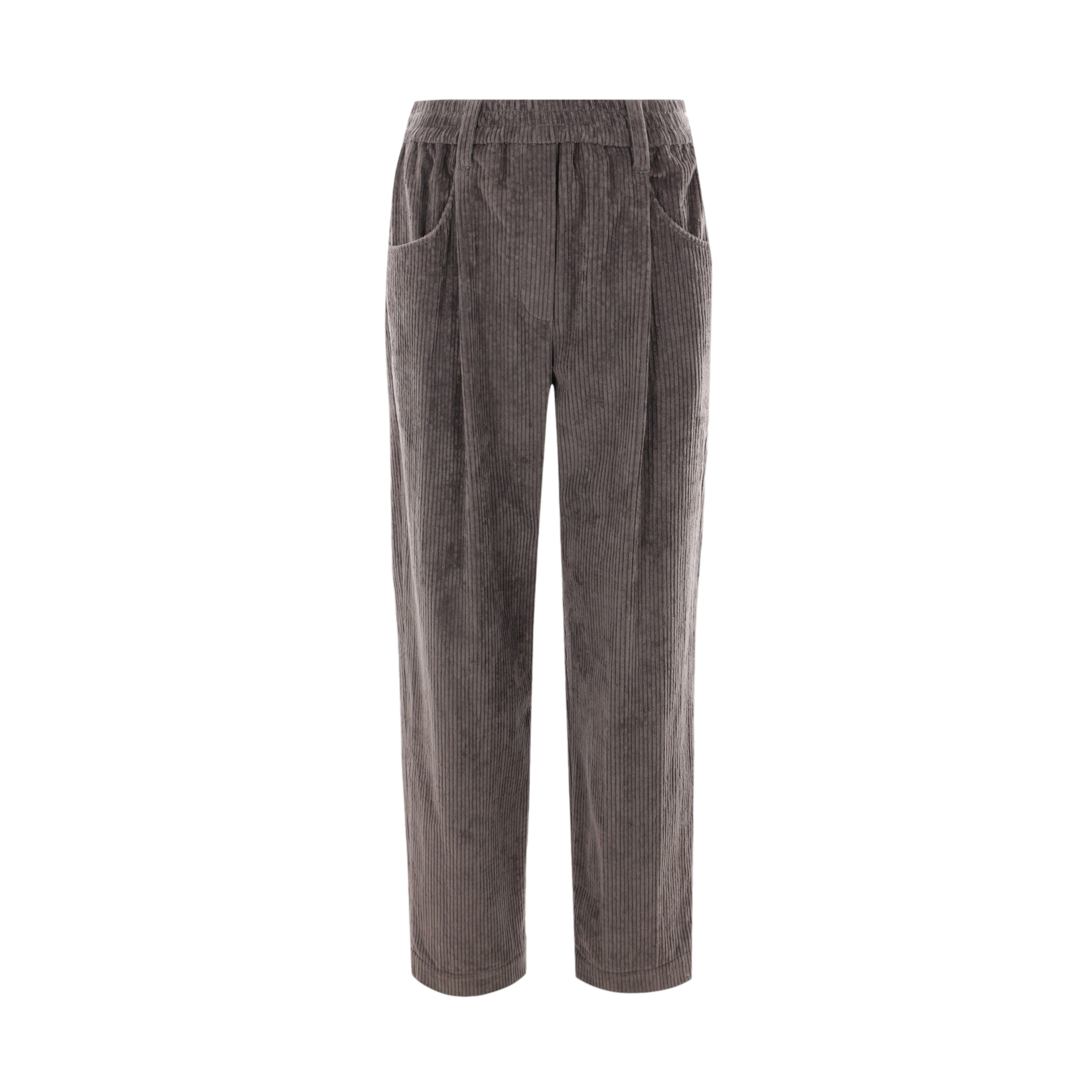 Cropped Corduroy Baggy Trousers-BRUNELLO CUCINELLI-JOHN JULIA