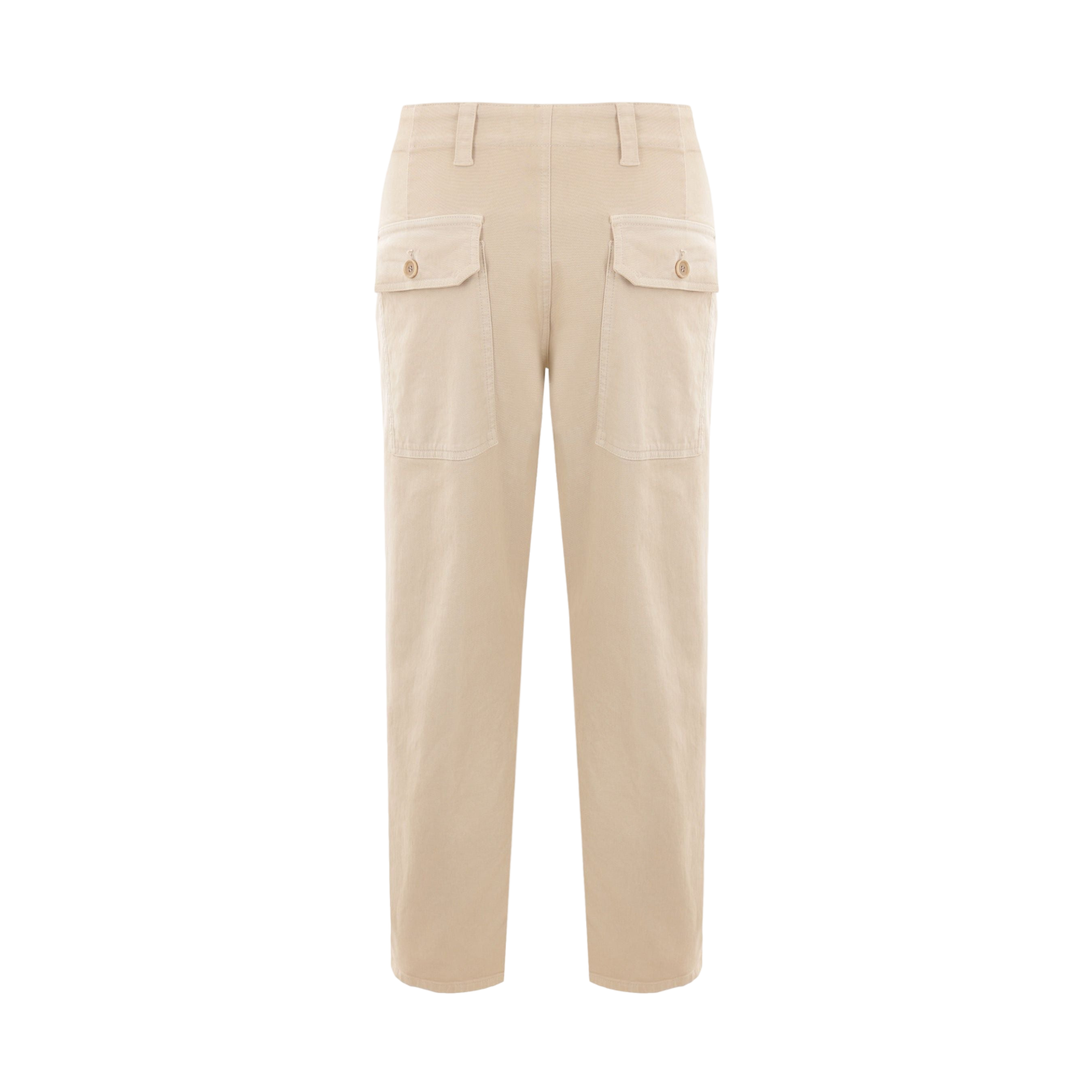 Cropped Gabardine Trousers-ASPESI-JOHN JULIA