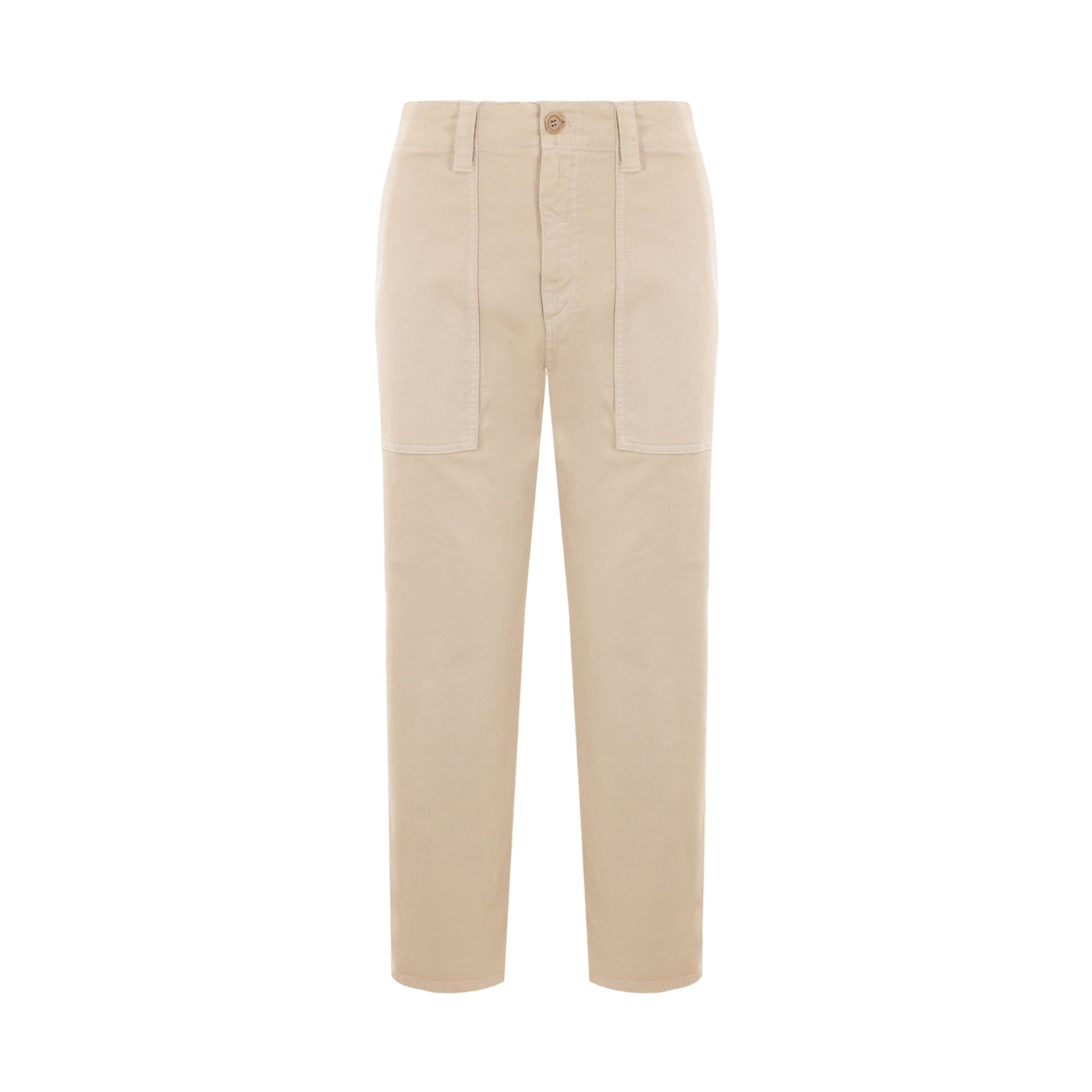 Cropped Gabardine Trousers-ASPESI-JOHN JULIA