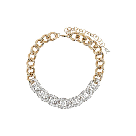 Crystal-embellished Metal Chain Choker-AMINA MUADDI-JOHN JULIA