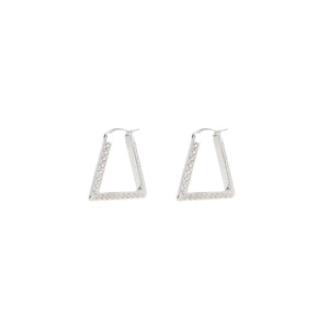 Crystal-embellished Silver Triangle Earrings-BOTTEGA VENETA-JOHN JULIA