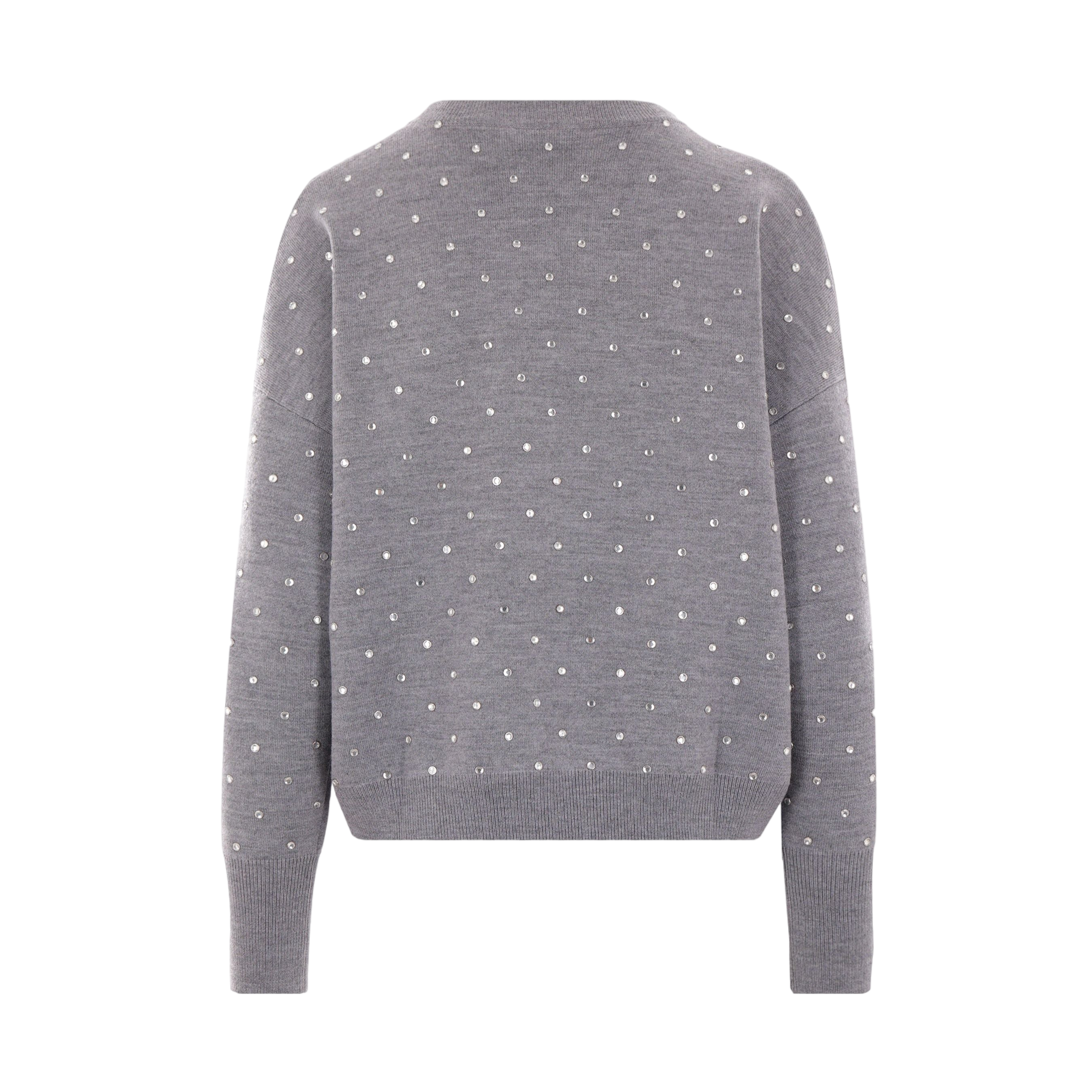 Crystal-embellished Wool Blend Sweater-RABANNE-JOHN JULIA