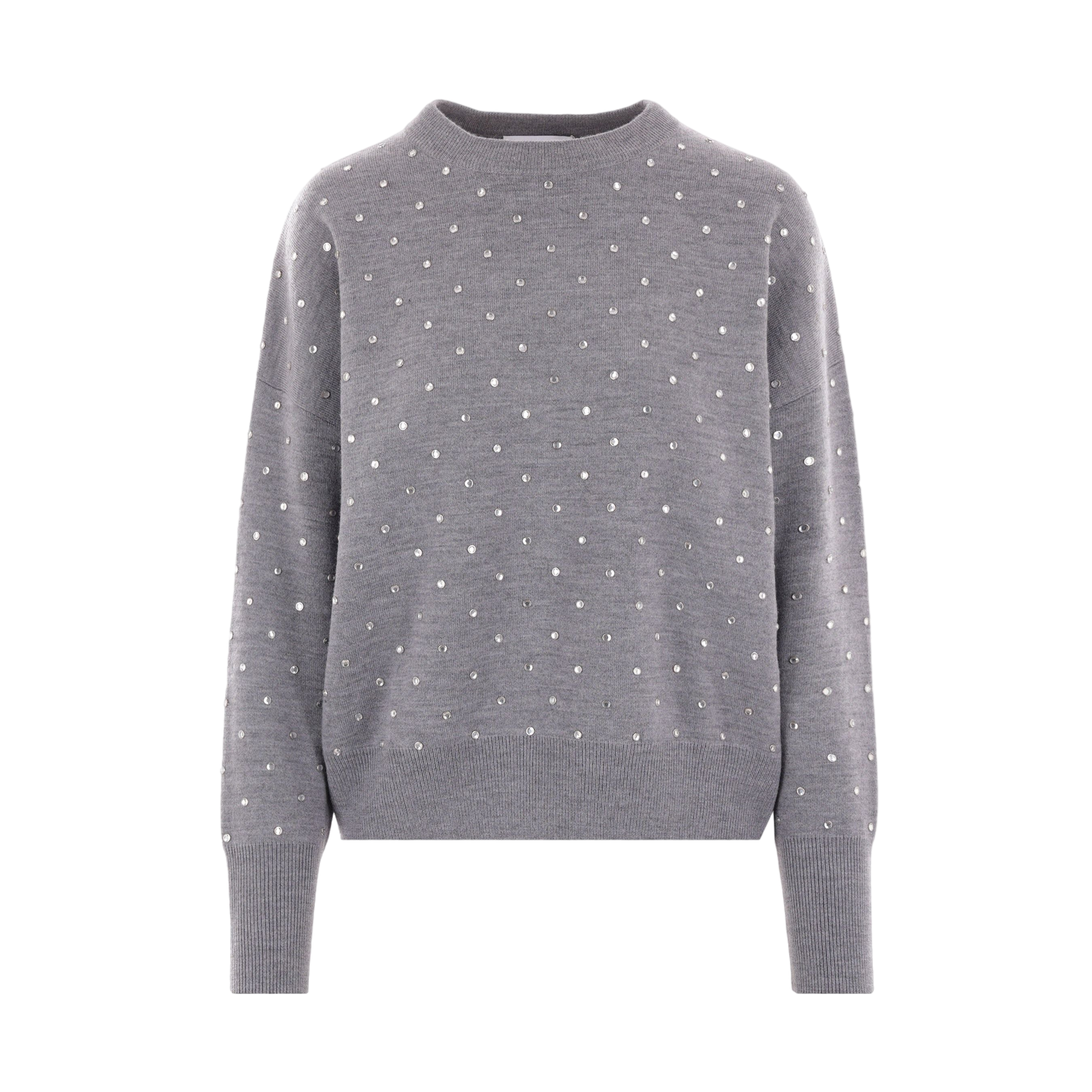 Crystal-embellished Wool Blend Sweater-RABANNE-JOHN JULIA