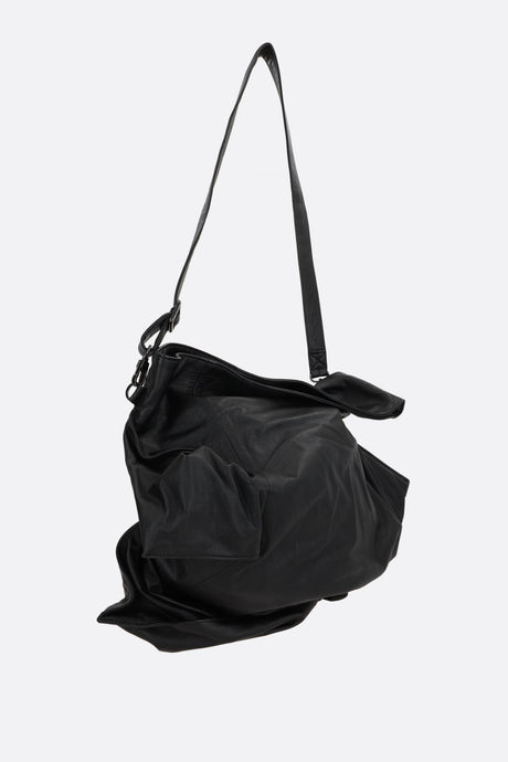 Cubic Grainy Leather Shoulder Bag-DISCORD YOHJI YAMAMOTO-JOHN JULIA