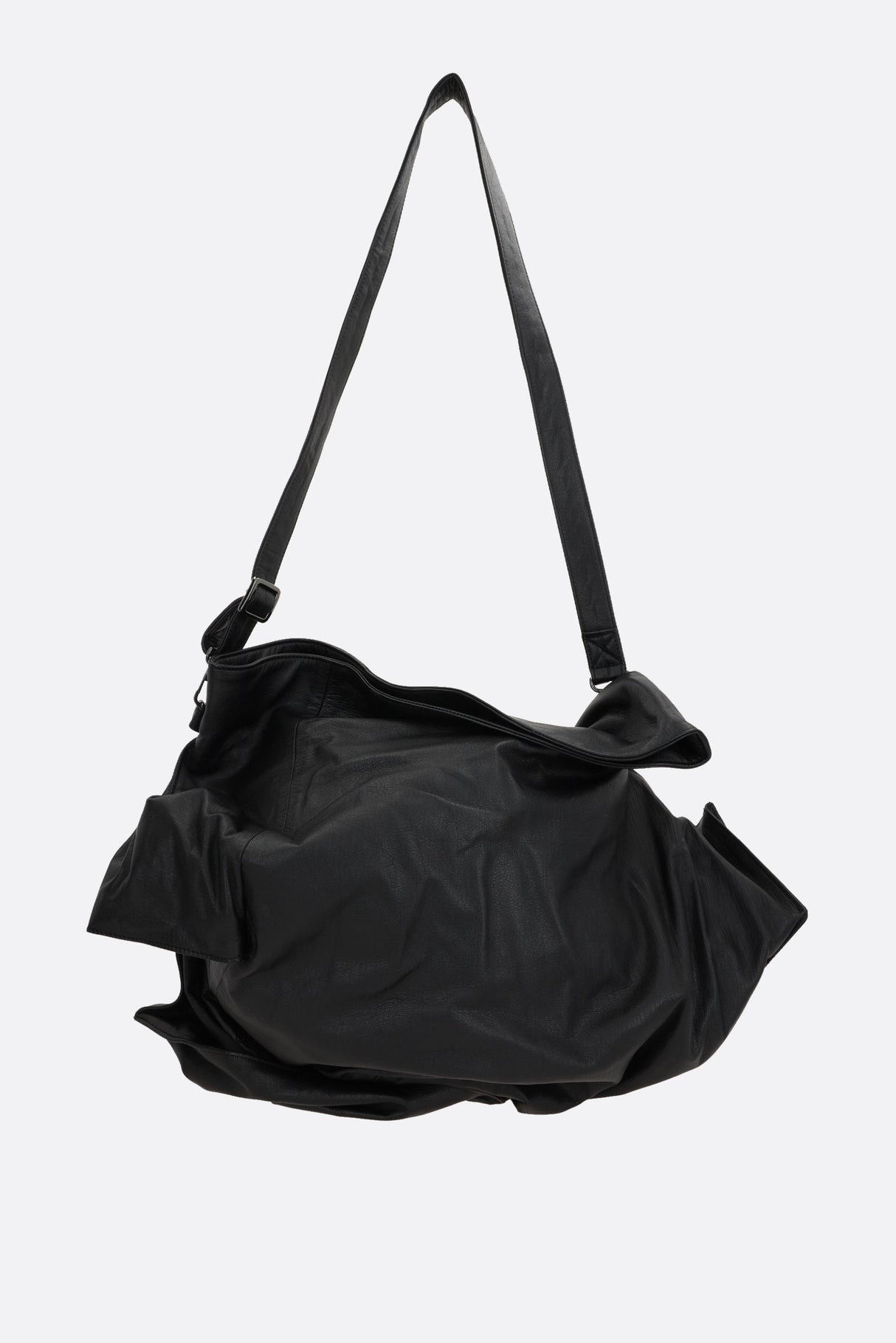 Cubic Grainy Leather Shoulder Bag-DISCORD YOHJI YAMAMOTO-JOHN JULIA