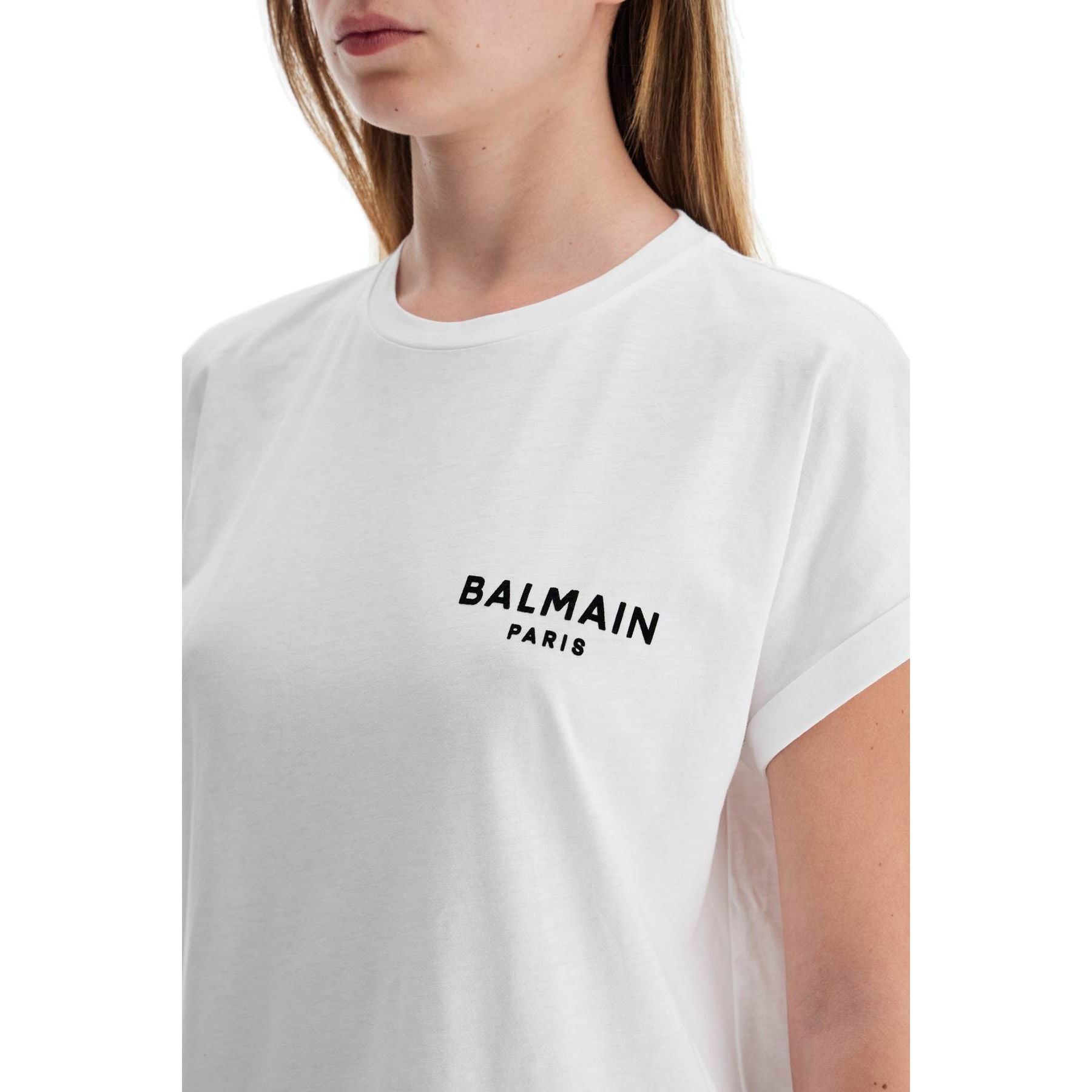 Organic Cotton Balmain Paris Logo T-Shirt