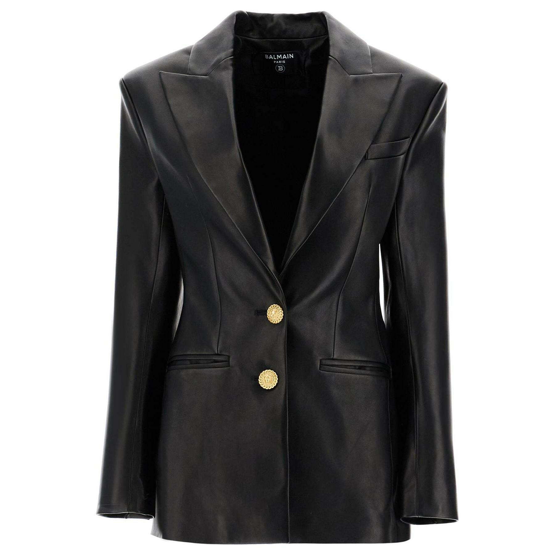 2-Button Lambskin Leather Jacket.