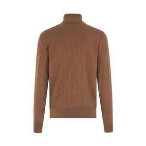 DG Logo Silk Jacquard Turtleneck-DOLCE & GABBANA-JOHN JULIA