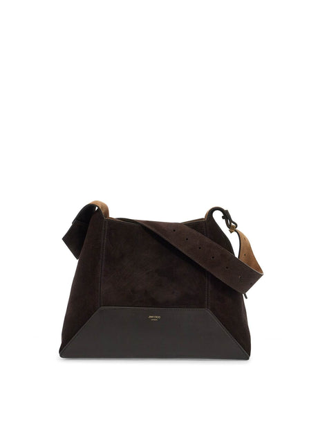 Diamond M Suede Hobo Bag-Jimmy Choo-JOHN JULIA