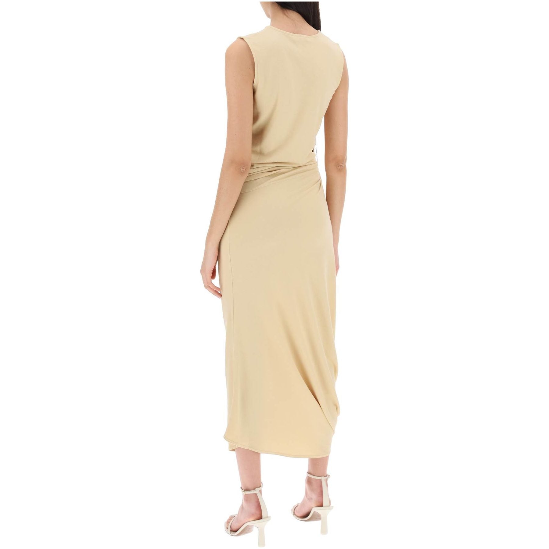 Crepe Fitted Twisted Dress