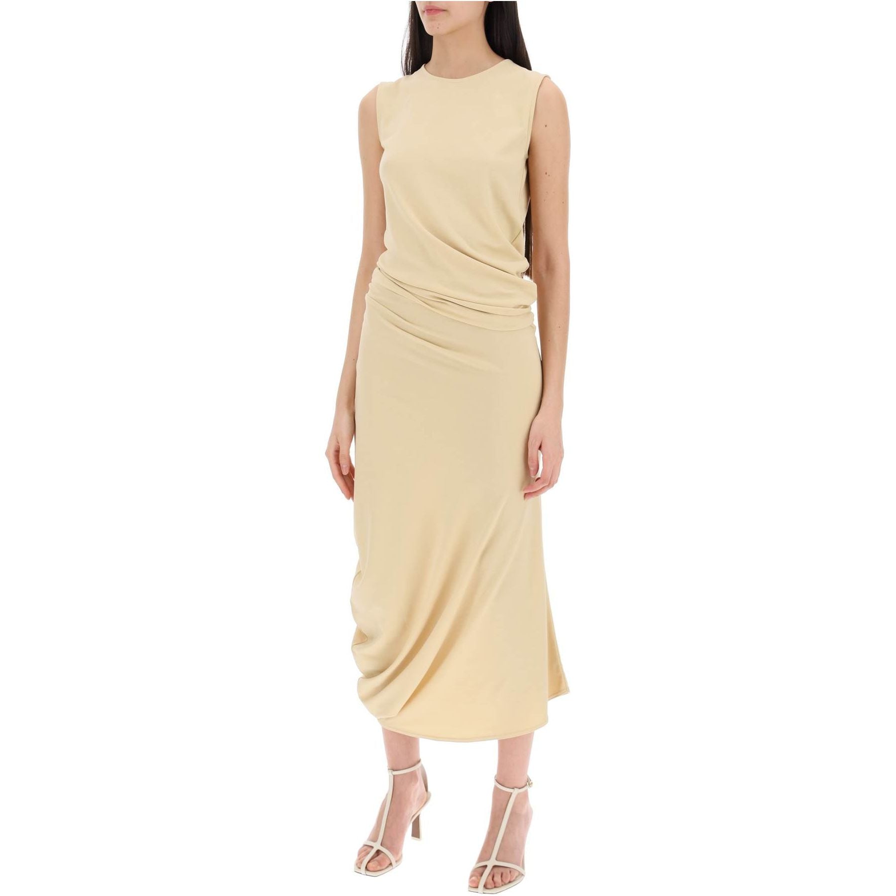 Crepe Fitted Twisted Dress