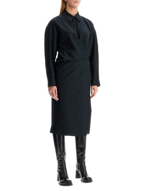 Asymmetric Button Midi Dress-LEMAIRE-JOHN JULIA