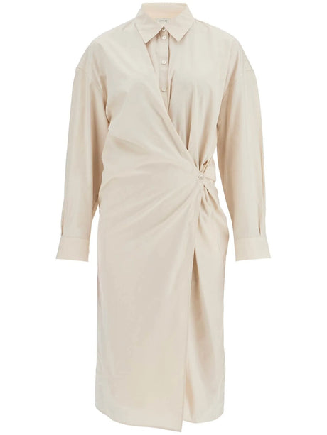 Asymmetric Button Midi Dress-LEMAIRE-JOHN JULIA