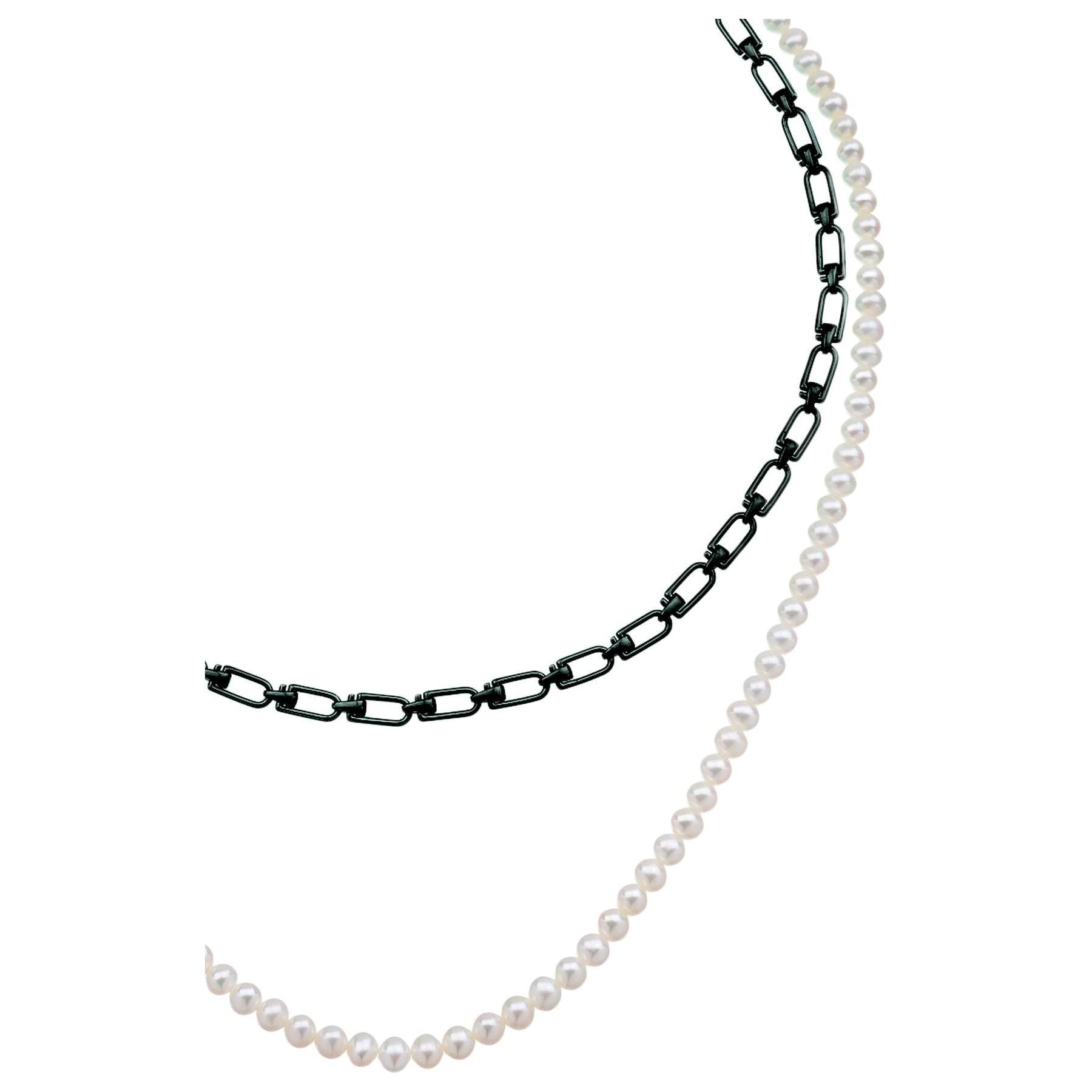Reine' Double Necklace With Pearls