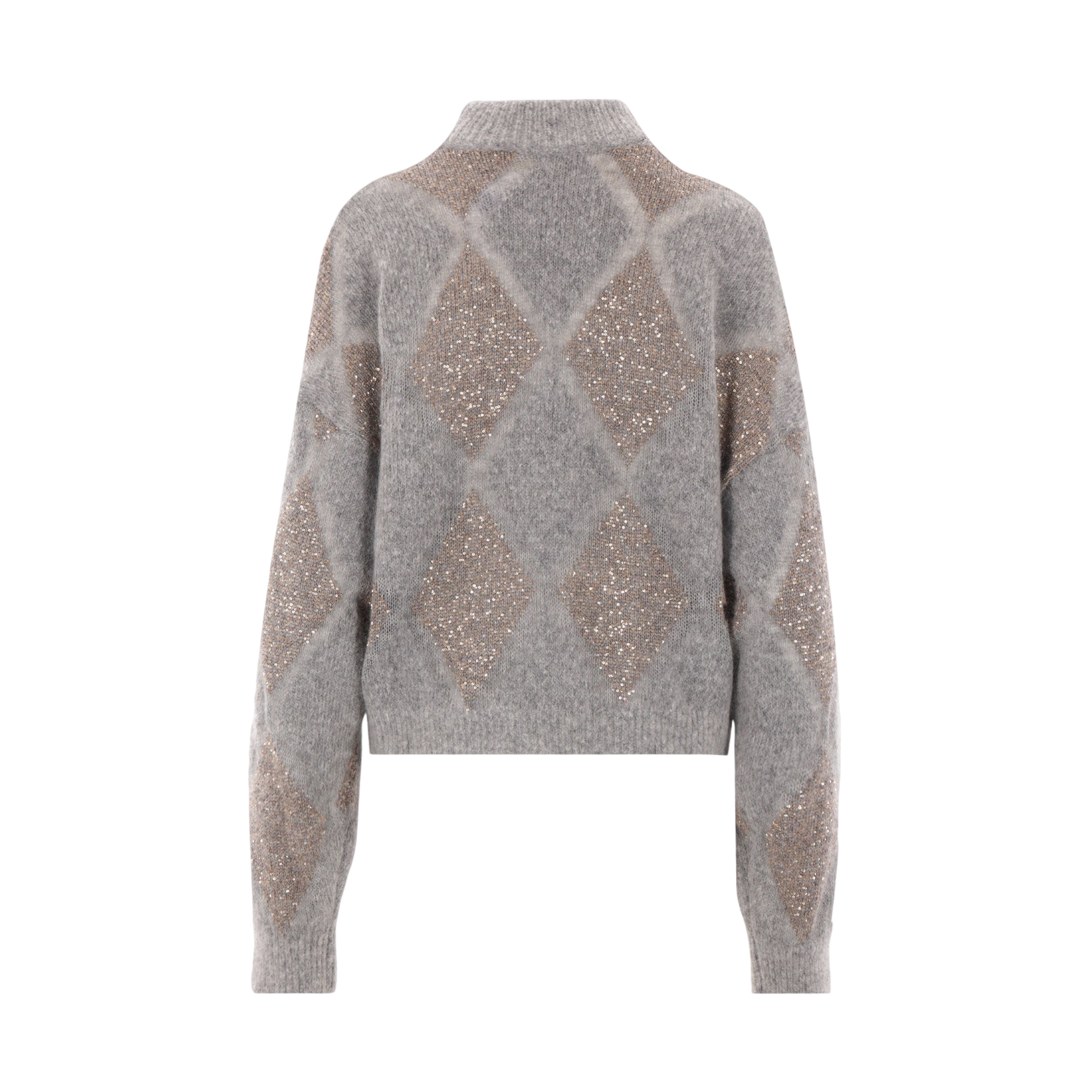 Dazzling Argyle Mohair Wool Sweater-BRUNELLO CUCINELLI-JOHN JULIA