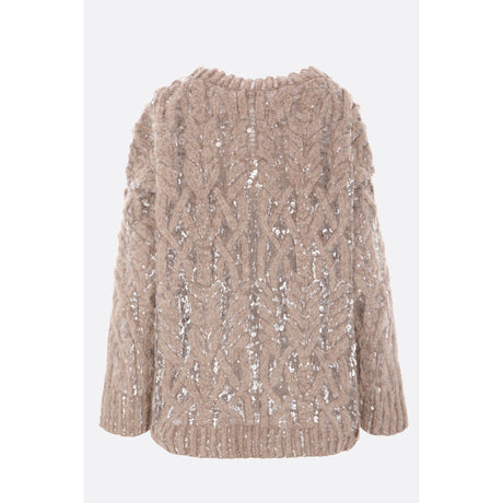 Dazzling Mesh Embroidered Alpaca Wool Sweater-BRUNELLO CUCINELLI-JOHN JULIA