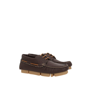 Deck Pebbled Leather Boat Shoes-FENDI-JOHN JULIA