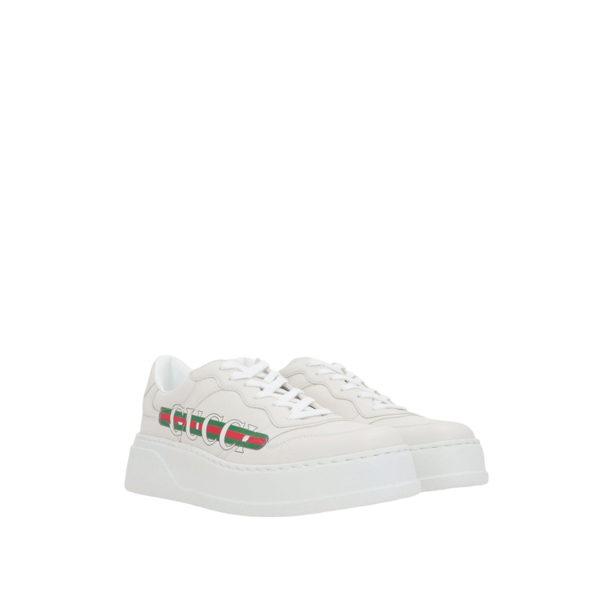 Demetra Faux Leather Sneakers-GUCCI-JOHN JULIA