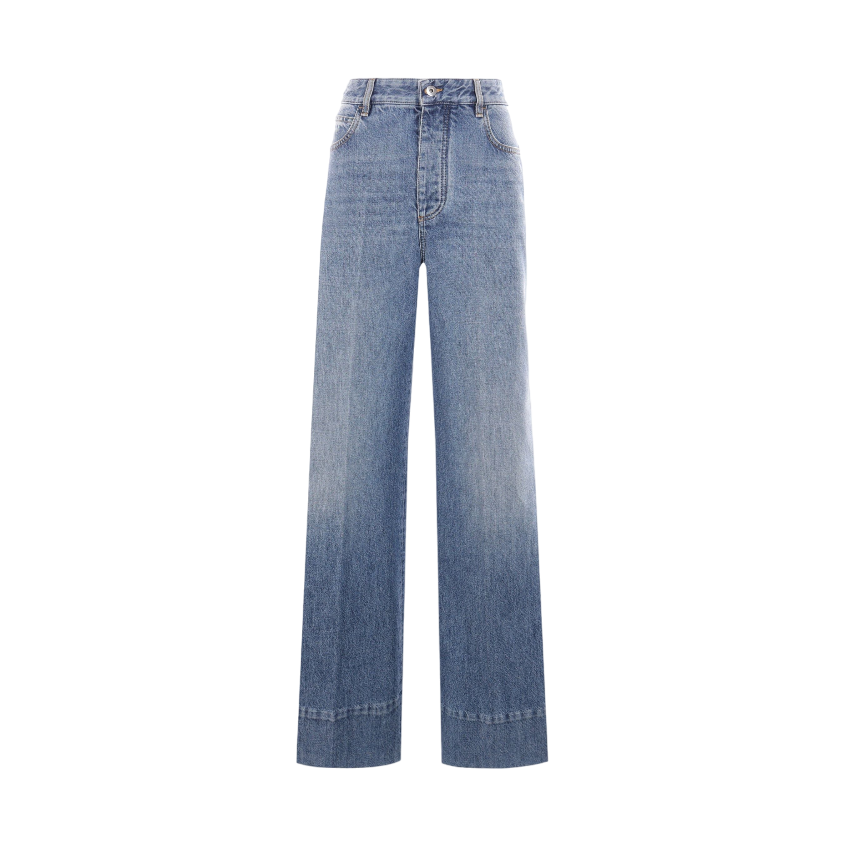 Denim Flared Jeans-BOTTEGA VENETA-JOHN JULIA