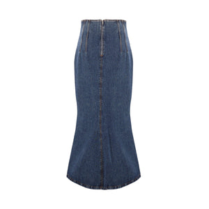 Denim Mermaid Skirt-BALLY-JOHN JULIA