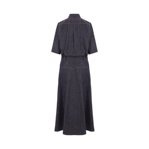 Denim Midi Dress-BRUNELLO CUCINELLI-JOHN JULIA