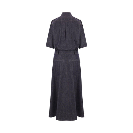 Denim Midi Dress-BRUNELLO CUCINELLI-JOHN JULIA