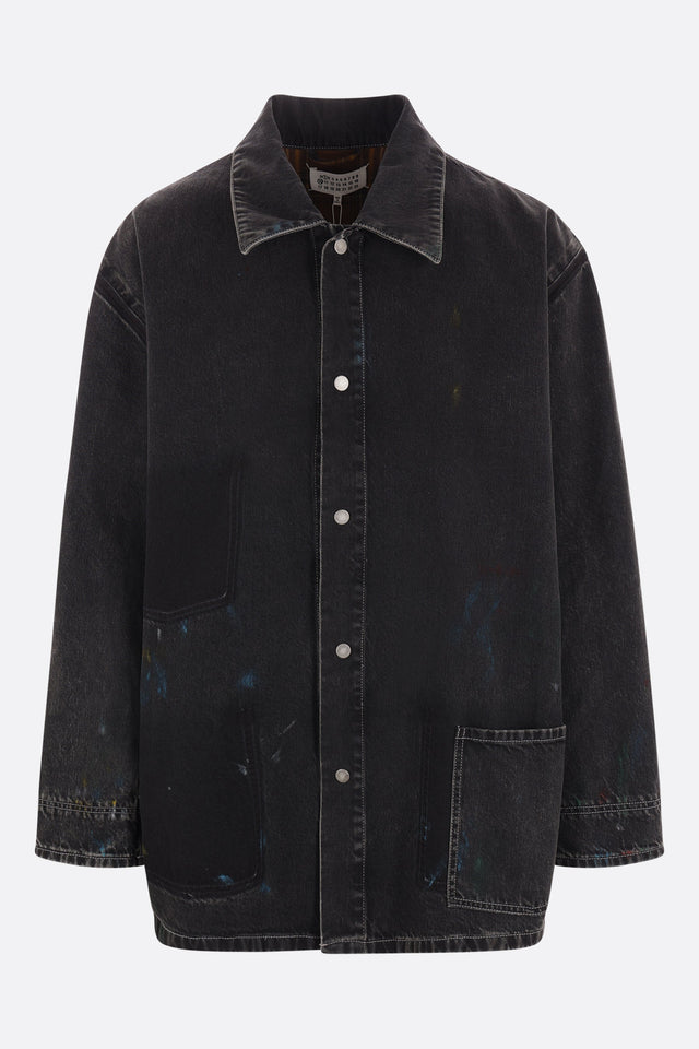 Denim Oversized Workwear Jacket-MAISON MARGIELA-JOHN JULIA