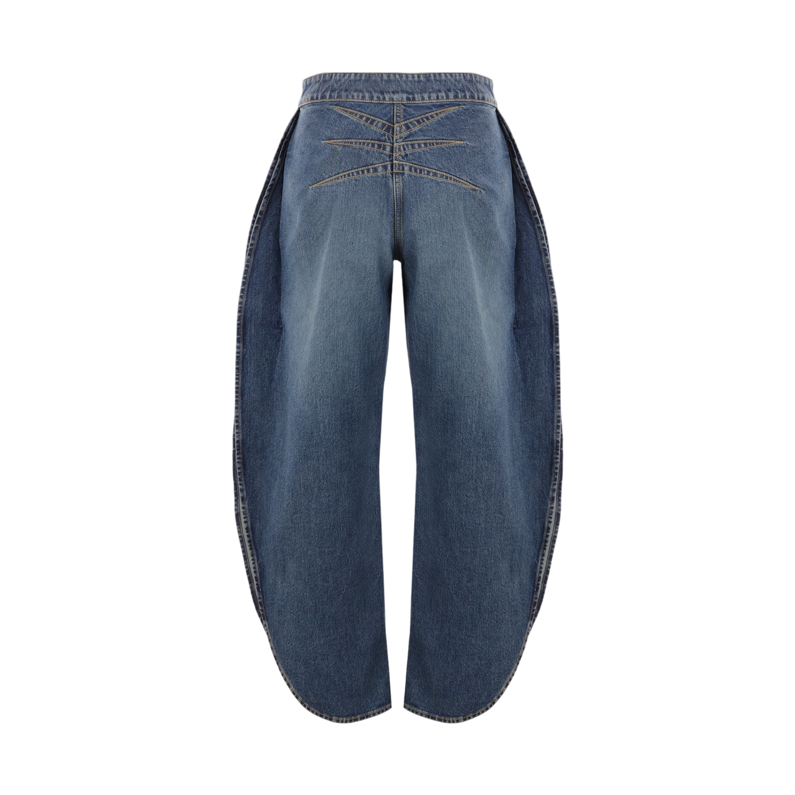 Denim Round Jeans-ALAÏA-JOHN JULIA