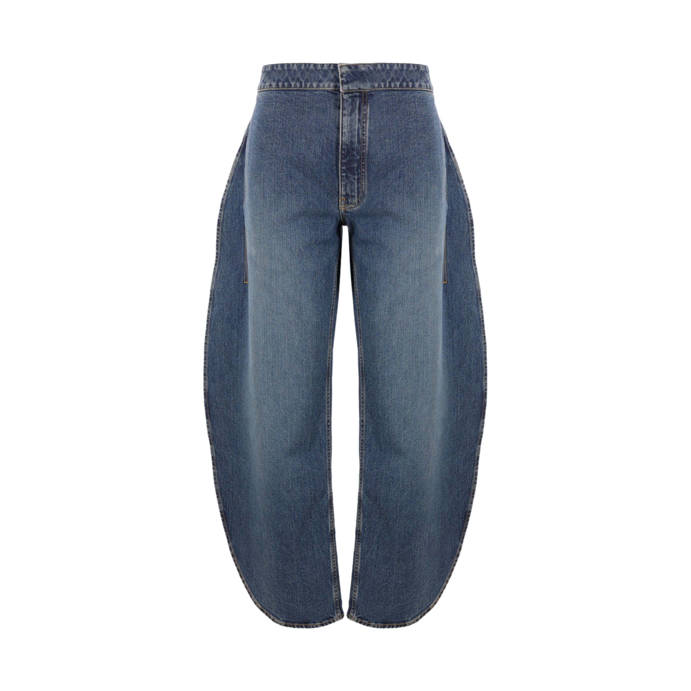 Denim Round Jeans-ALAÏA-JOHN JULIA