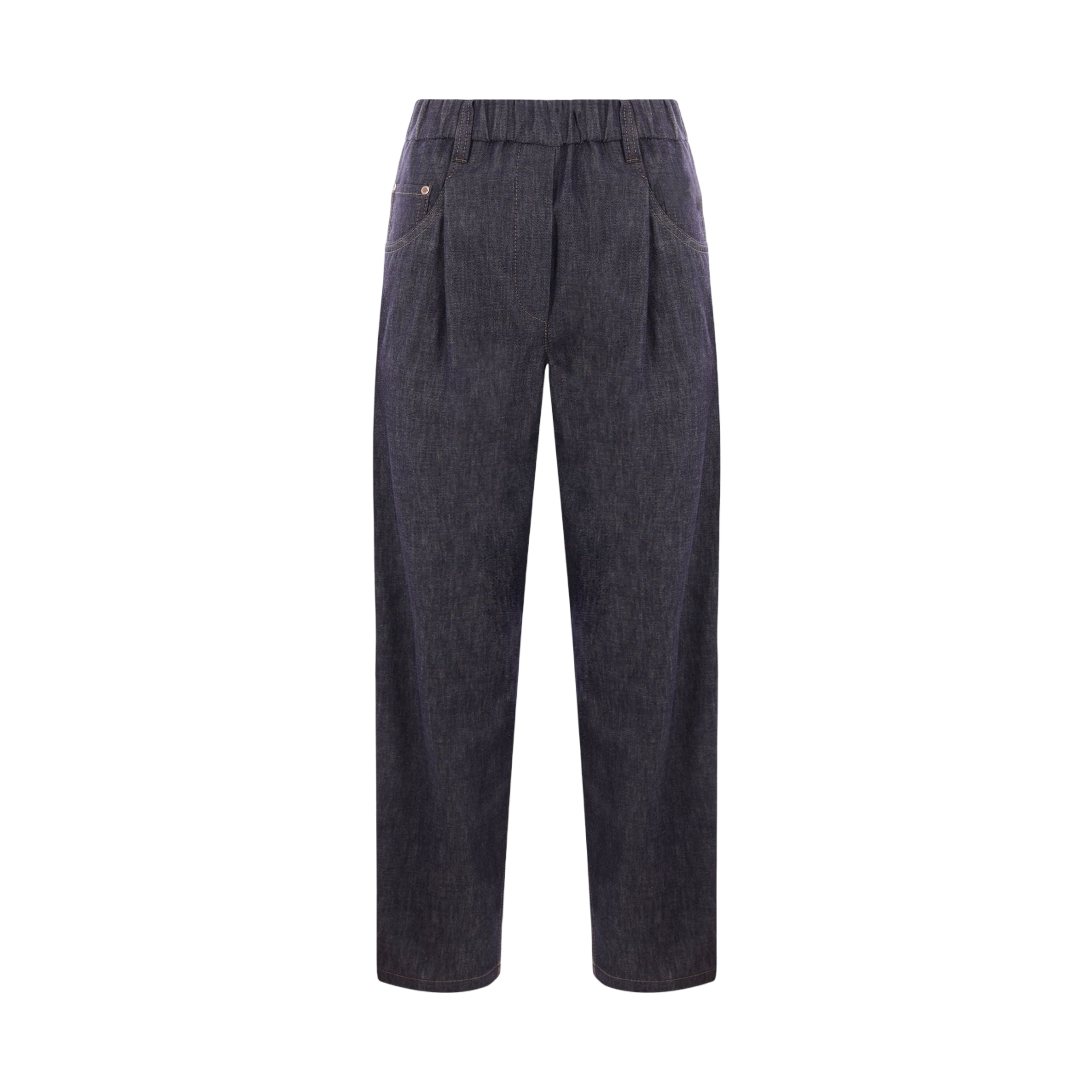 Denim Track Trousers-BRUNELLO CUCINELLI-JOHN JULIA