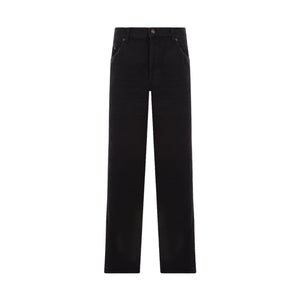 Denim Wide-leg Jeans-SAINT LAURENT-JOHN JULIA