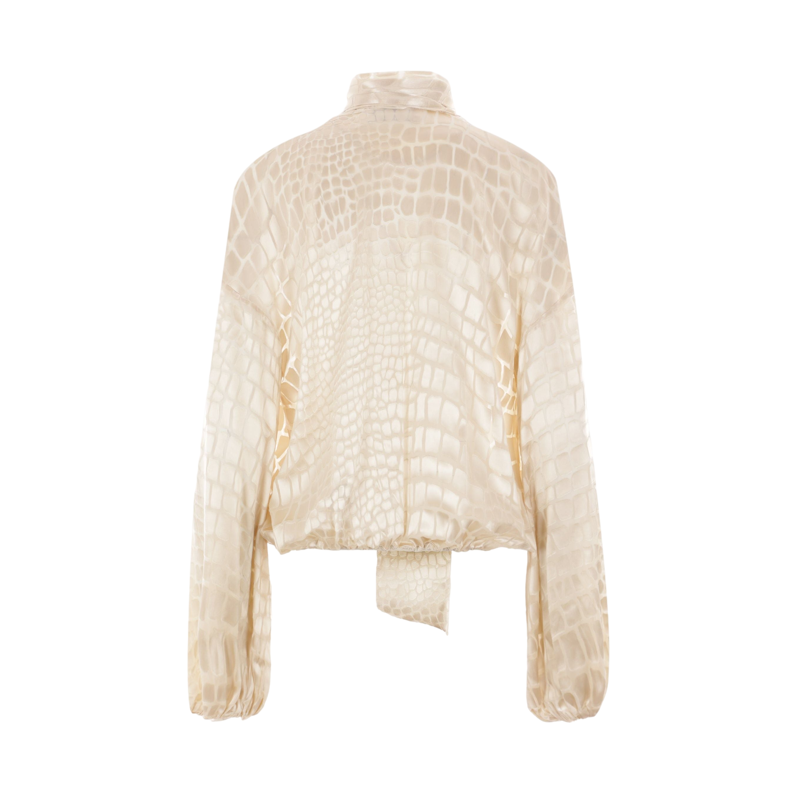 Devoré Fabric Blouse-BLUMARINE-JOHN JULIA