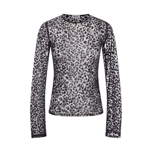 Devoré Jersey Long-sleeved Top-ALEXANDER MCQUEEN-JOHN JULIA