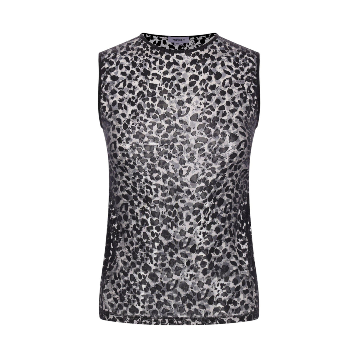 Devoré Jersey Sleeveless Top-ALEXANDER MCQUEEN-JOHN JULIA