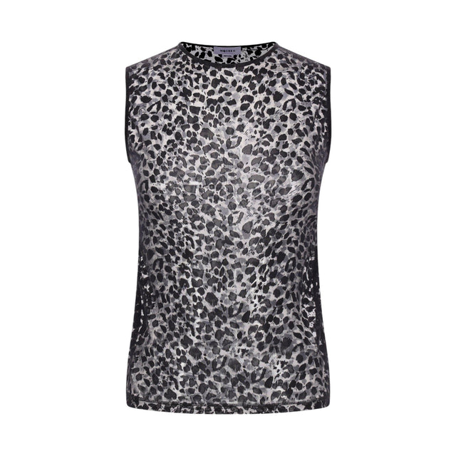 Devoré Jersey Sleeveless Top-ALEXANDER MCQUEEN-JOHN JULIA