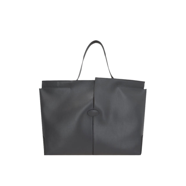 Di Folio Medium Smooth Leather Shopping Bag-TOD'S-JOHN JULIA